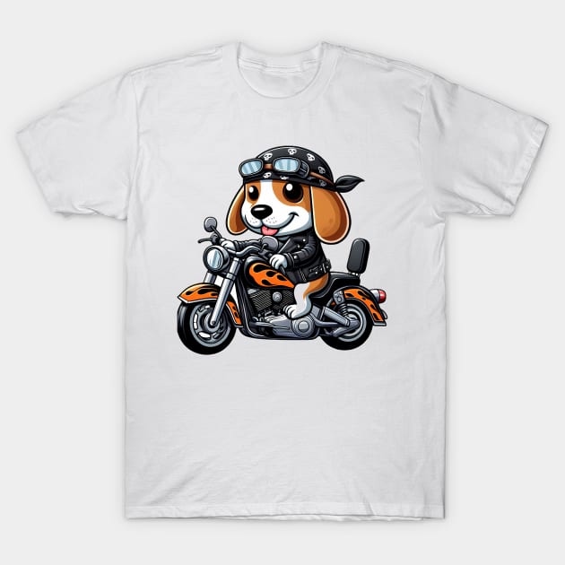 Biker Beagle T-Shirt by UnleashedCreationz